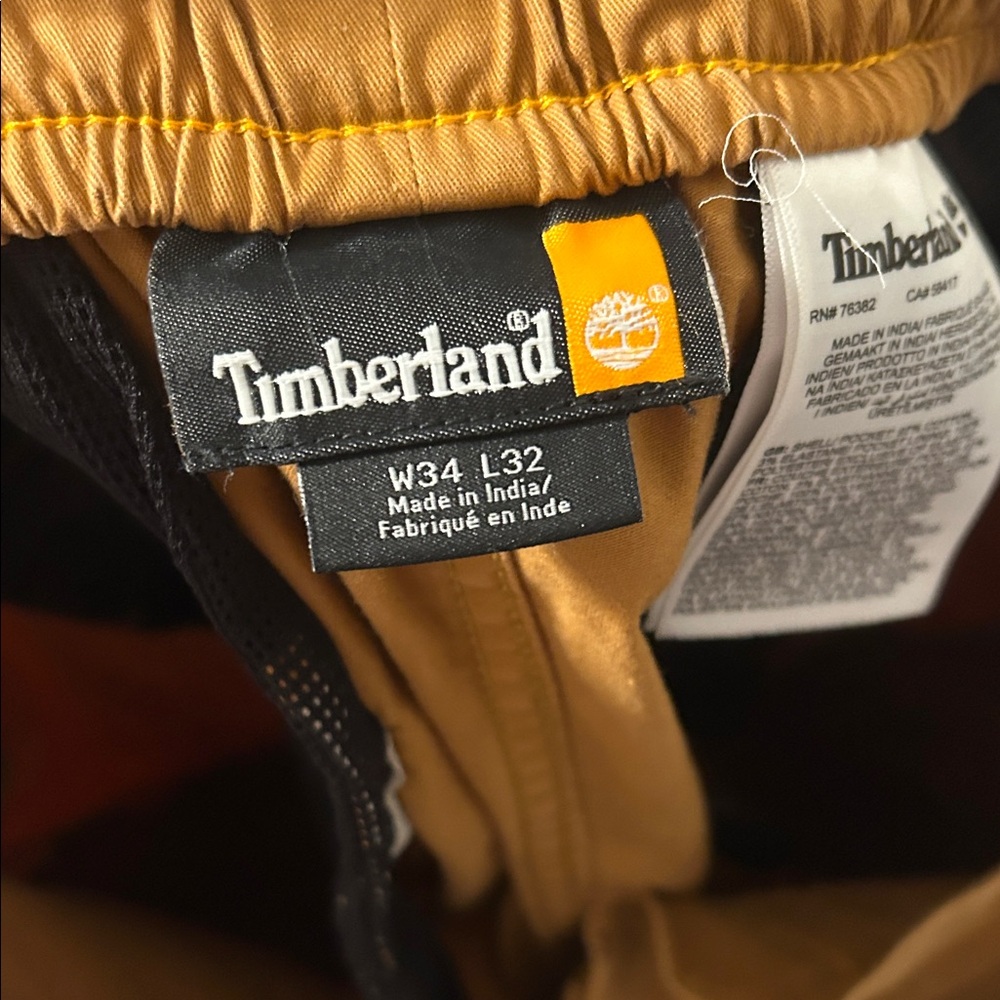 Timberland Men's Cargo Pants in Mustard Yellow - Picture 2 of 4